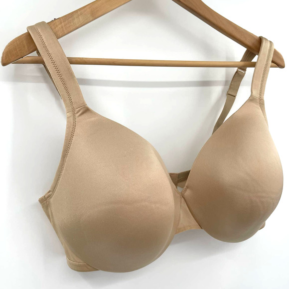Cacique Smooth Lightly Lined Full Coverage Bra in Cafe Size 40D Nude T-Shirt Bra - Picture 11 of 16